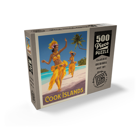 Cook Islands: A Paradise in the South Pacific, Vintage Poster 500 Jigsaw Puzzle box view2