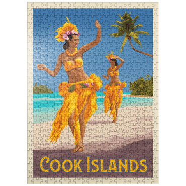 puzzleplate Cook Islands: A Paradise in the South Pacific, Vintage Poster 500 Jigsaw Puzzle