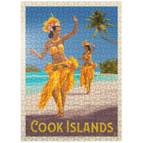 puzzleplate Cook Islands: A Paradise in the South Pacific, Vintage Poster 500 Jigsaw Puzzle