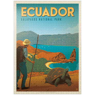 puzzleplate Ecuador: Galapagos National Park, Vintage Poster 1000 Jigsaw Puzzle