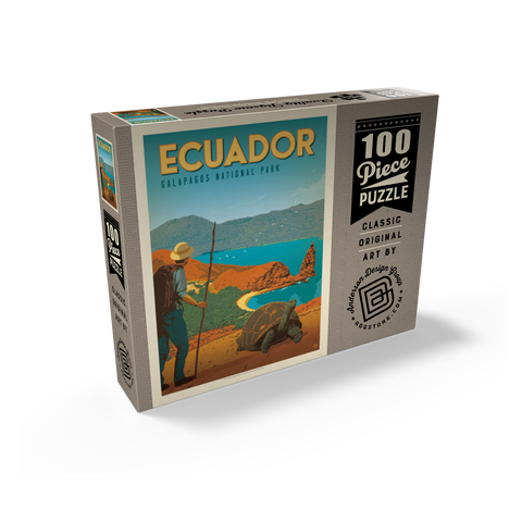 Ecuador: Galapagos National Park, Vintage Poster 100 Jigsaw Puzzle box view2