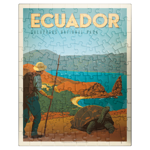 puzzleplate Ecuador: Galapagos National Park, Vintage Poster 100 Jigsaw Puzzle