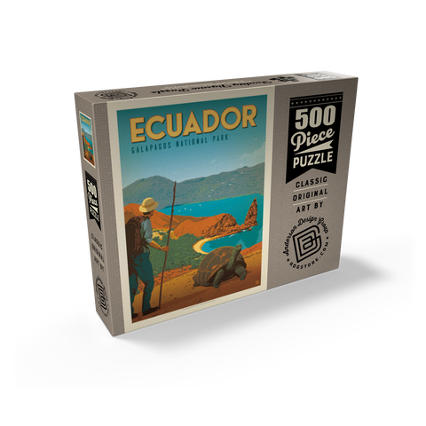 Ecuador: Galapagos National Park, Vintage Poster 500 Jigsaw Puzzle box view2