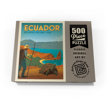Ecuador: Galapagos National Park, Vintage Poster 500 Jigsaw Puzzle box view3
