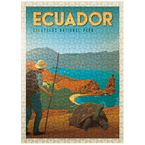 puzzleplate Ecuador: Galapagos National Park, Vintage Poster 500 Jigsaw Puzzle