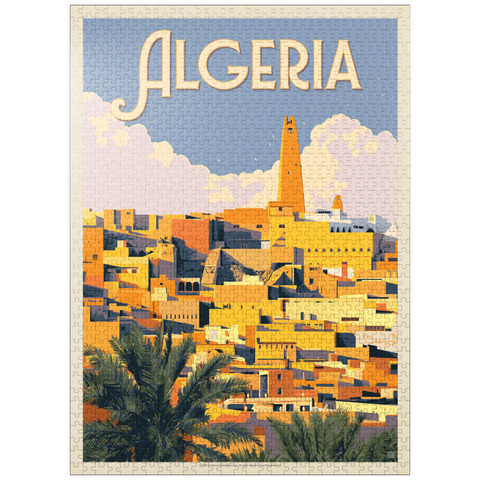 puzzleplate Algeria: Unforgettable North African Charm, Vintage Poster 1000 Jigsaw Puzzle