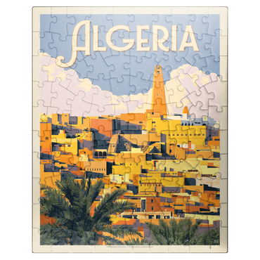 puzzleplate Algeria: Unforgettable North African Charm, Vintage Poster 100 Jigsaw Puzzle