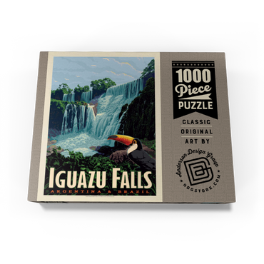 Iguazú Falls: Argentina & Brazil, Vintage Poster 1000 Jigsaw Puzzle box view3