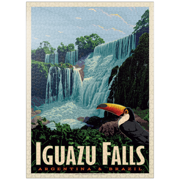 puzzleplate Iguazú Falls: Argentina & Brazil, Vintage Poster 1000 Jigsaw Puzzle