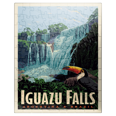 puzzleplate Iguazú Falls: Argentina & Brazil, Vintage Poster 100 Jigsaw Puzzle