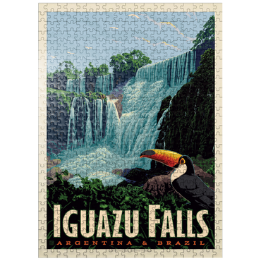 puzzleplate Iguazú Falls: Argentina & Brazil, Vintage Poster 500 Jigsaw Puzzle