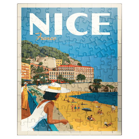 puzzleplate France: Nice, Vintage Poster 100 Jigsaw Puzzle