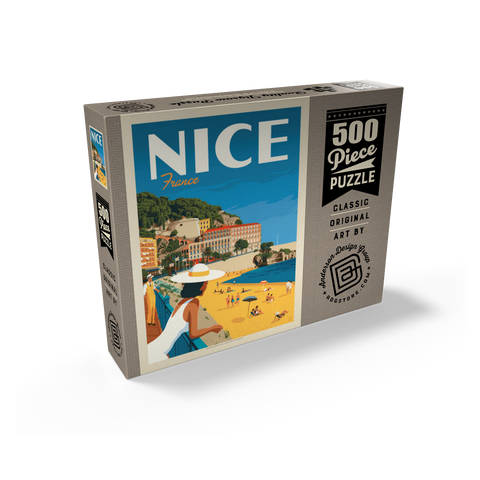 France: Nice, Vintage Poster 500 Jigsaw Puzzle box view2