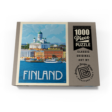 Finland: Helsinki, Vintage Poster 1000 Jigsaw Puzzle box view3