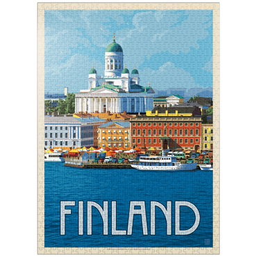 puzzleplate Finland: Helsinki, Vintage Poster 1000 Jigsaw Puzzle