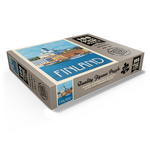 Finland: Helsinki, Vintage Poster 100 Jigsaw Puzzle box view1