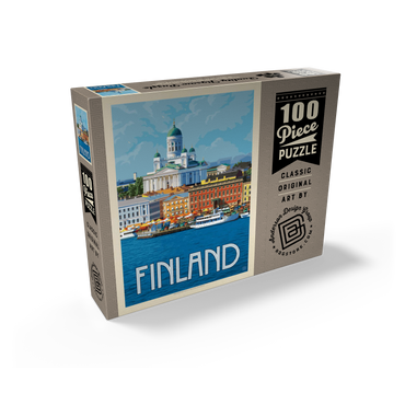 Finland: Helsinki, Vintage Poster 100 Jigsaw Puzzle box view2