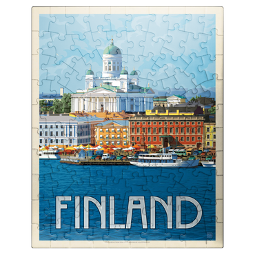 puzzleplate Finland: Helsinki, Vintage Poster 100 Jigsaw Puzzle