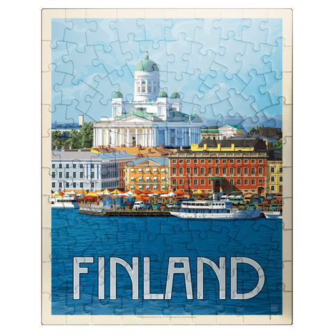 puzzleplate Finland: Helsinki, Vintage Poster 100 Jigsaw Puzzle
