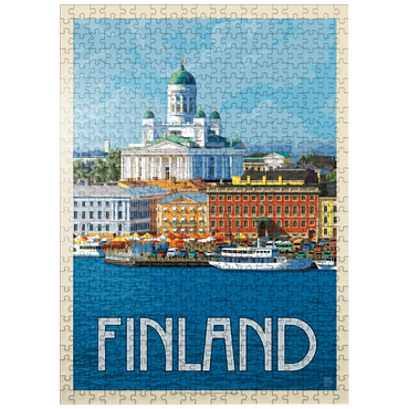 puzzleplate Finland: Helsinki, Vintage Poster 500 Jigsaw Puzzle