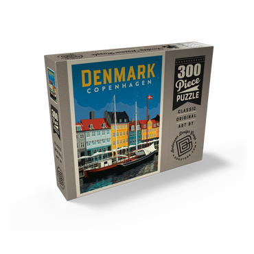 Denmark: Copenhagen, Vintage Poster 300 Jigsaw Puzzle box view2