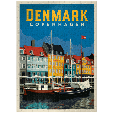 puzzleplate Denmark: Copenhagen, Vintage Poster 300 Jigsaw Puzzle