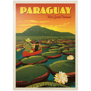 puzzleplate Paraguay: Giant Lily Pads, Vintage Poster 1000 Jigsaw Puzzle