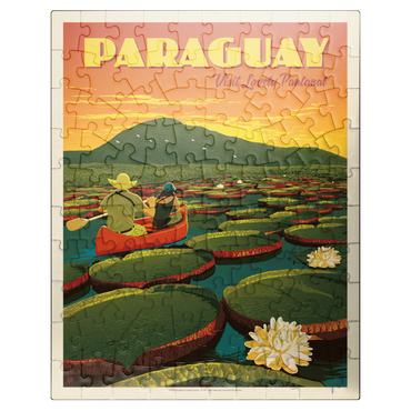 puzzleplate Paraguay: Giant Lily Pads, Vintage Poster 100 Jigsaw Puzzle