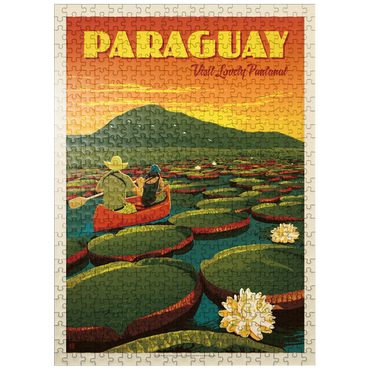 puzzleplate Paraguay: Giant Lily Pads, Vintage Poster 500 Jigsaw Puzzle