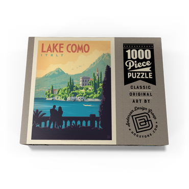 Italy: Lake Como, Vintage Poster 1000 Jigsaw Puzzle box view3
