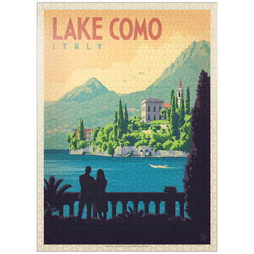 puzzleplate Italy: Lake Como, Vintage Poster 1000 Jigsaw Puzzle