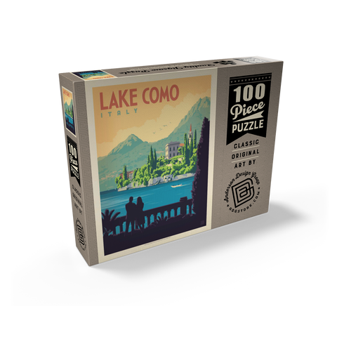 Italy: Lake Como, Vintage Poster 100 Jigsaw Puzzle box view2