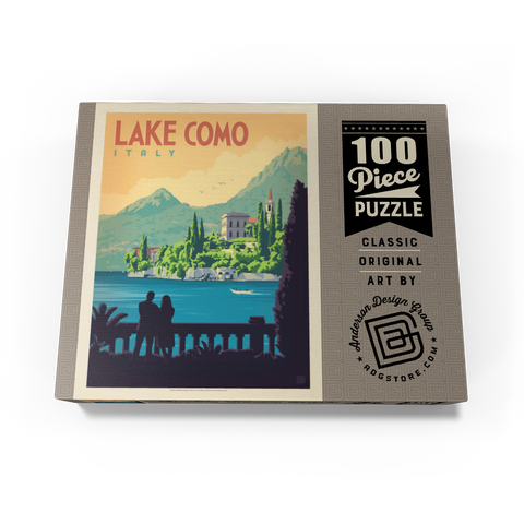 Italy: Lake Como, Vintage Poster 100 Jigsaw Puzzle box view3