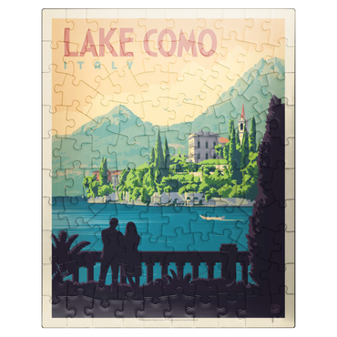 puzzleplate Italy: Lake Como, Vintage Poster 100 Jigsaw Puzzle