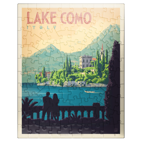puzzleplate Italy: Lake Como, Vintage Poster 100 Jigsaw Puzzle