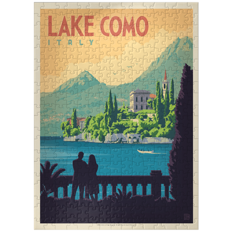 puzzleplate Italy: Lake Como, Vintage Poster 300 Jigsaw Puzzle