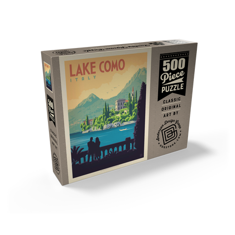 Italy: Lake Como, Vintage Poster 500 Jigsaw Puzzle box view2