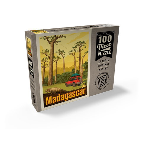 Madagascar: The Eighth Continent, Vintage Poster 100 Jigsaw Puzzle box view2