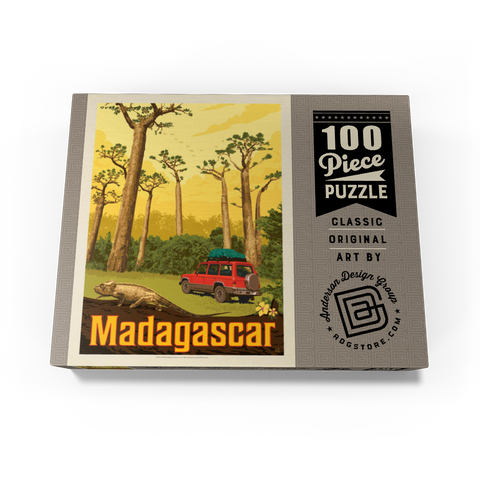 Madagascar: The Eighth Continent, Vintage Poster 100 Jigsaw Puzzle box view3