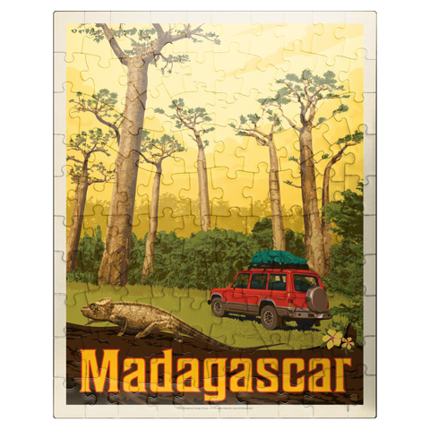 puzzleplate Madagascar: The Eighth Continent, Vintage Poster 100 Jigsaw Puzzle