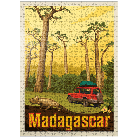 puzzleplate Madagascar: The Eighth Continent, Vintage Poster 500 Jigsaw Puzzle