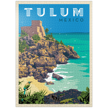 puzzleplate Mexico: Tulum, Vintage Poster 1000 Jigsaw Puzzle