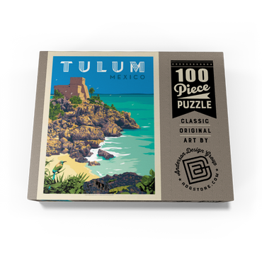 Mexico: Tulum, Vintage Poster 100 Jigsaw Puzzle box view3