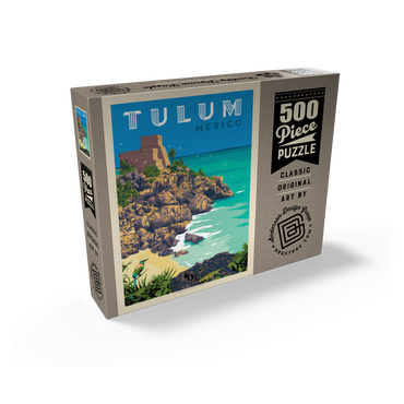 Mexico: Tulum, Vintage Poster 500 Jigsaw Puzzle box view2