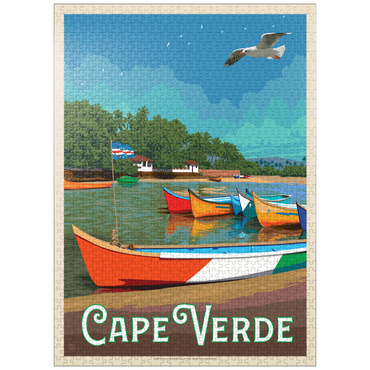puzzleplate Cape Verde: A Volcanic Archipelago, Vintage Poster 1000 Jigsaw Puzzle