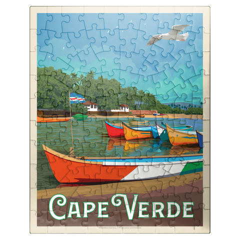 puzzleplate Cape Verde: A Volcanic Archipelago, Vintage Poster 100 Jigsaw Puzzle