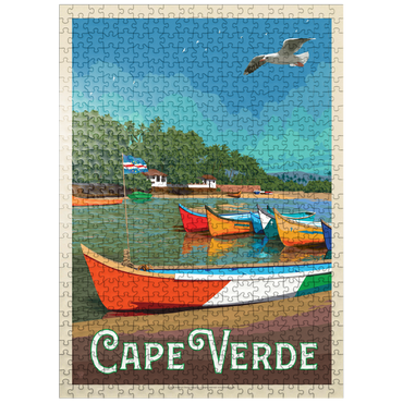 puzzleplate Cape Verde: A Volcanic Archipelago, Vintage Poster 500 Jigsaw Puzzle