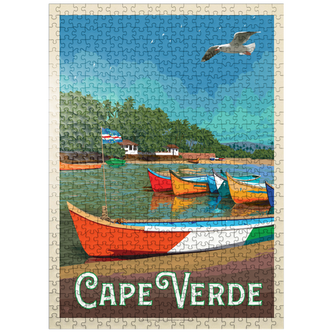 puzzleplate Cape Verde: A Volcanic Archipelago, Vintage Poster 500 Jigsaw Puzzle