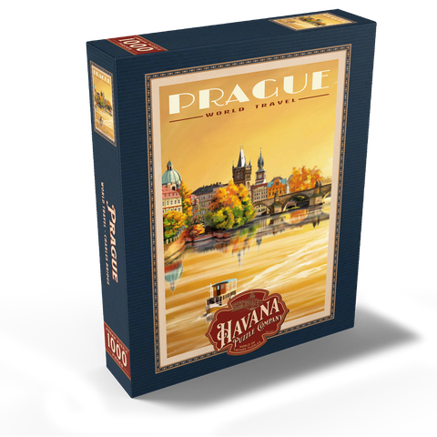 Prague, Charles Bridge - A Sunset's Old Town View 1000 Jigsaw Puzzle box view1