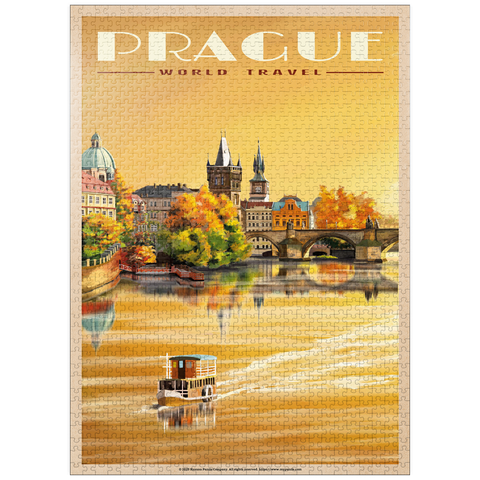 puzzleplate Prague, Charles Bridge - A Sunset's Old Town View 1000 Jigsaw Puzzle